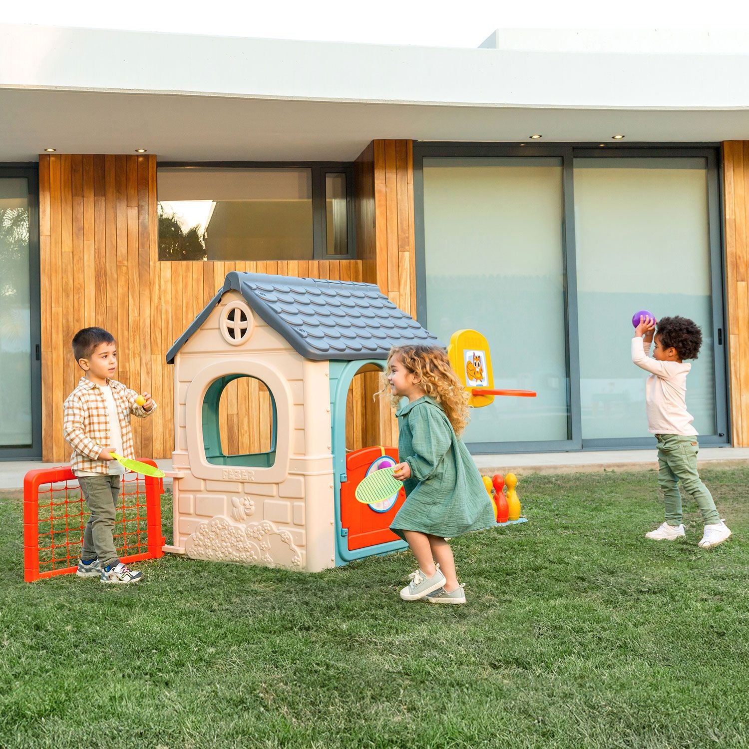 FEBER - Casetta Multi-Activity Casual 6 In 1 - h124x233x133 cm